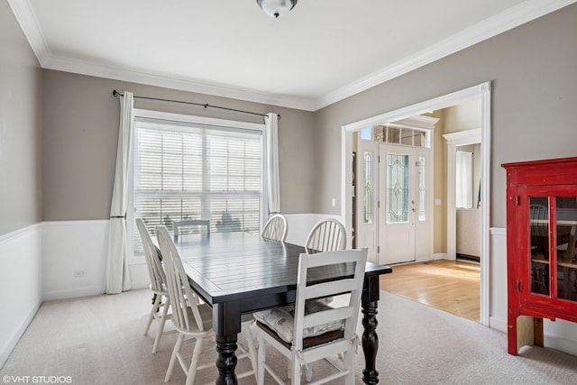 1755 Goldsboro Ln, Crystal Lake, IL 60014 - dining room with light carpet and crown molding