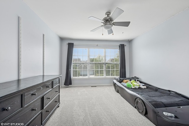 1755 Goldsboro Ln, Crystal Lake, IL 60014 - bedroom featuring light colored carpet and a ceiling fan