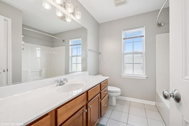 1755 Goldsboro Ln, Crystal Lake, IL 60014 - full bathroom with vanity, tile patterned flooring, and tub / shower combination