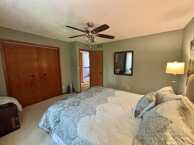 120 Colebrook Pl, Rockton, IL 61072 - carpeted bedroom featuring a closet and a ceiling fan
