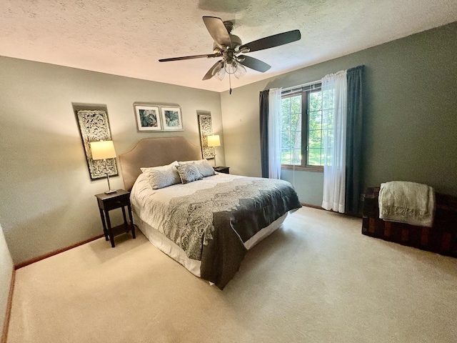 120 Colebrook Pl, Rockton, IL 61072 - bedroom with carpet, ceiling fan, and a textured ceiling