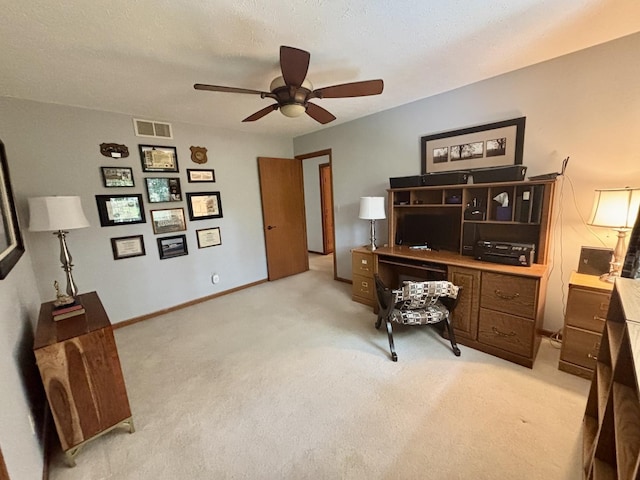 120 Colebrook Pl, Rockton, IL 61072 - office space with ceiling fan and light carpet