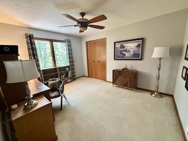 120 Colebrook Pl, Rockton, IL 61072 - office with ceiling fan and light colored carpet