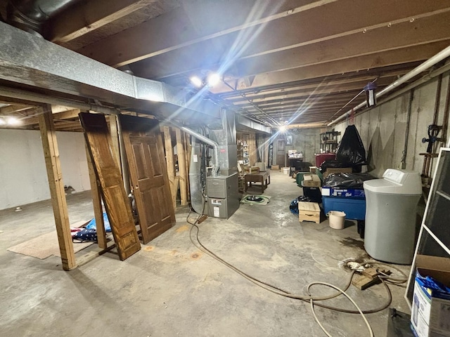 120 Colebrook Pl, Rockton, IL 61072 - unfinished basement featuring heating unit and a water softener