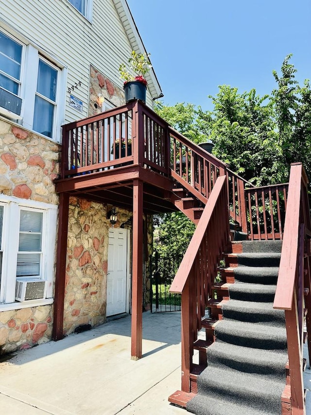 5424 S Winchester Ave, Chicago, IL 60609 - view of patio / terrace featuring stairs and a deck