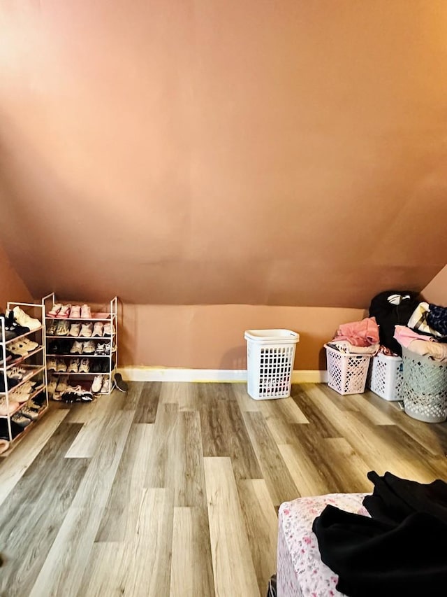 5424 S Winchester Ave, Chicago, IL 60609 - bonus room featuring wood finished floors and lofted ceiling