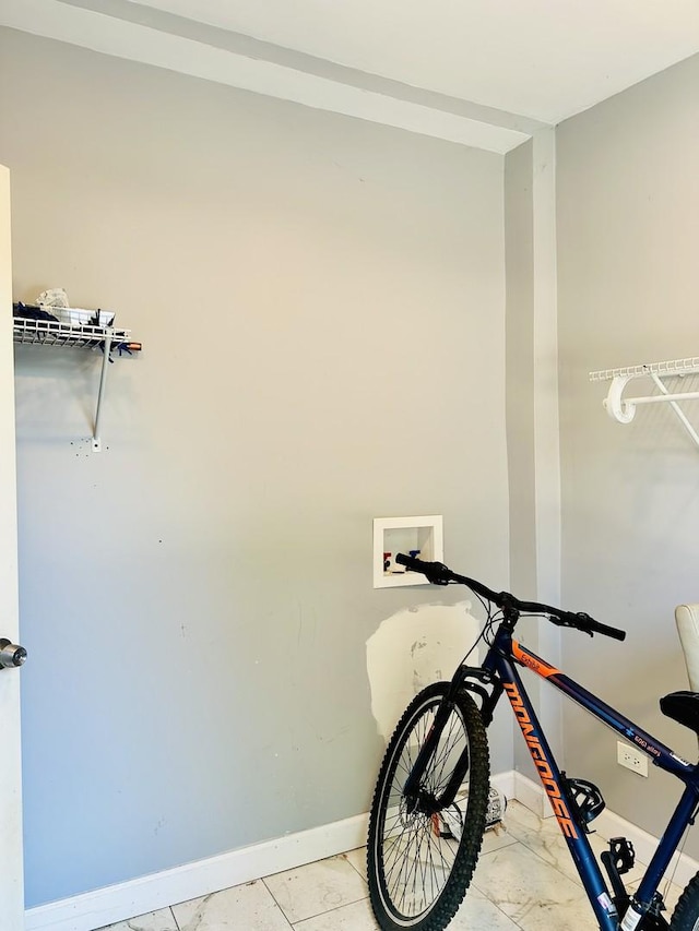 5424 S Winchester Ave, Chicago, IL 60609 - laundry area with baseboards and hookup for a washing machine