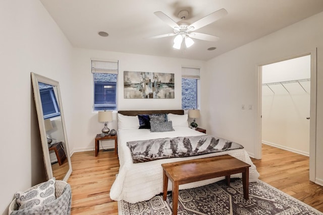 2145 W Crystal St Unit 1, Chicago, IL 60622 - bedroom featuring light wood finished floors and a ceiling fan