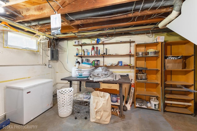 531 Rockland Rd, Crystal Lake, IL 60014 - below grade area with fridge and electric panel