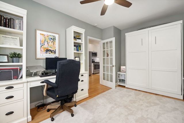 3316 N Leavitt St Unit 2, Chicago, IL 60618 - office space with ceiling fan and light wood-style flooring