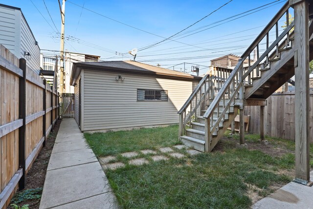 3316 N Leavitt St Unit 2, Chicago, IL 60618 - view of yard featuring stairs
