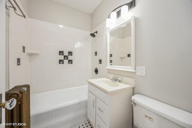 6441 W 18th St Unit 2, Berwyn, IL 60402 - full bathroom featuring vanity, bathing tub / shower combination, and radiator