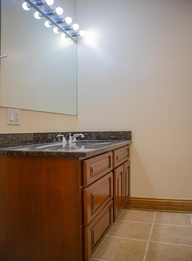 5064 W Agatite Ave Unit 3, Chicago, IL 60630 - bathroom with vanity and tile patterned floors