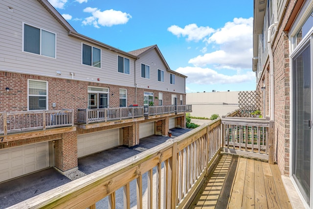 406 Prairie Ct, Morton Grove, IL 60053 - wooden deck featuring a garage