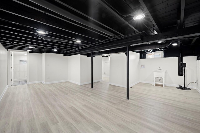 10846 S Sacramento Ave, Chicago, IL 60655 - basement with wood finished floors and drainage system