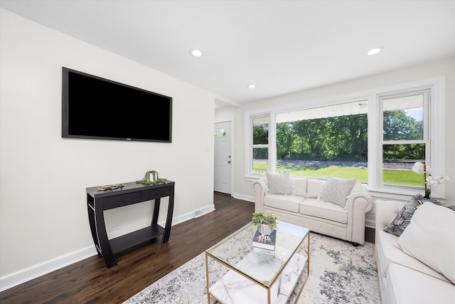 10846 S Sacramento Ave, Chicago, IL 60655 - living room featuring wood finished floors and recessed lighting