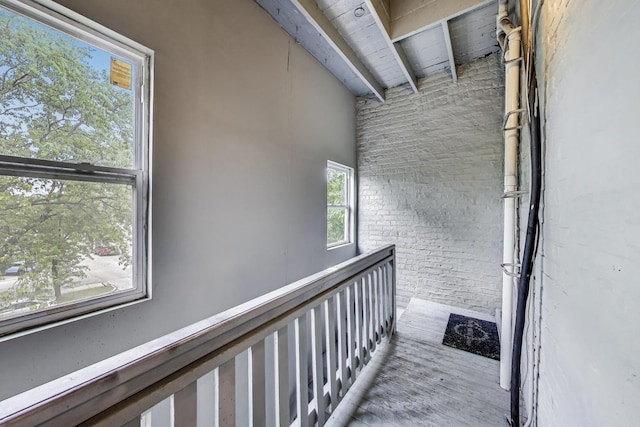 3851 N Kedvale Ave Unit E3, Chicago, IL 60641 - corridor featuring beamed ceiling