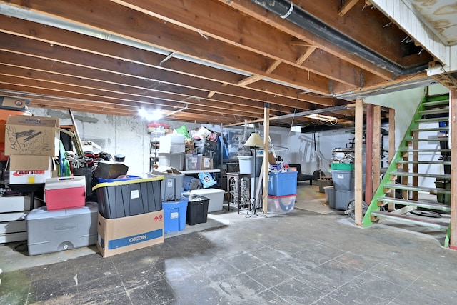 518 Emerson Cir, Bolingbrook, IL 60440 - unfinished below grade area featuring stairs