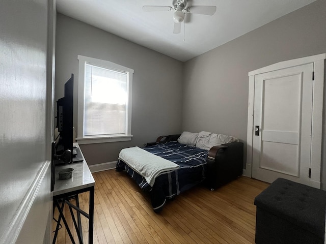 6326 W Berenice Ave, Chicago, IL 60634 - bedroom with light wood-style floors and ceiling fan