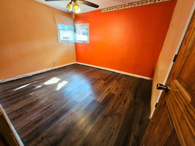 355 Oswego St, Park Forest, IL 60466 - empty room with wood finished floors and ceiling fan