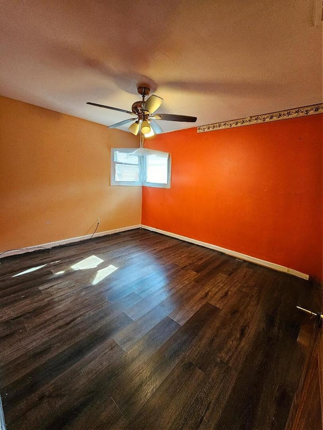355 Oswego St, Park Forest, IL 60466 - empty room featuring wood finished floors and ceiling fan