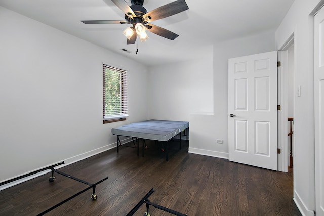 12256 S Arbor Trl Unit 11W, Palos Heights, IL 60463 - bedroom featuring wood finished floors and a ceiling fan