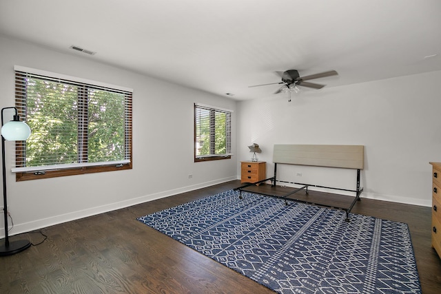 12256 S Arbor Trl Unit 11W, Palos Heights, IL 60463 - bedroom with wood finished floors and ceiling fan