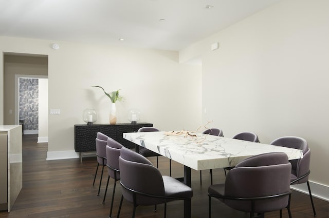 363 E Wacker Dr Unit 3303, Chicago, IL 60601 - dining space with dark wood finished floors