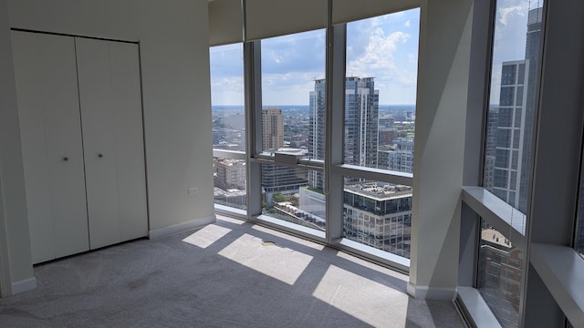 1211 S Prairie Ave Unit 2904, Chicago, IL 60605 - carpeted bedroom featuring a city view and multiple windows