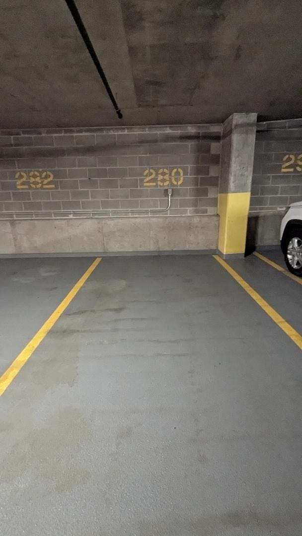 1211 S Prairie Ave Unit 2904, Chicago, IL 60605 - parking deck featuring concrete block wall