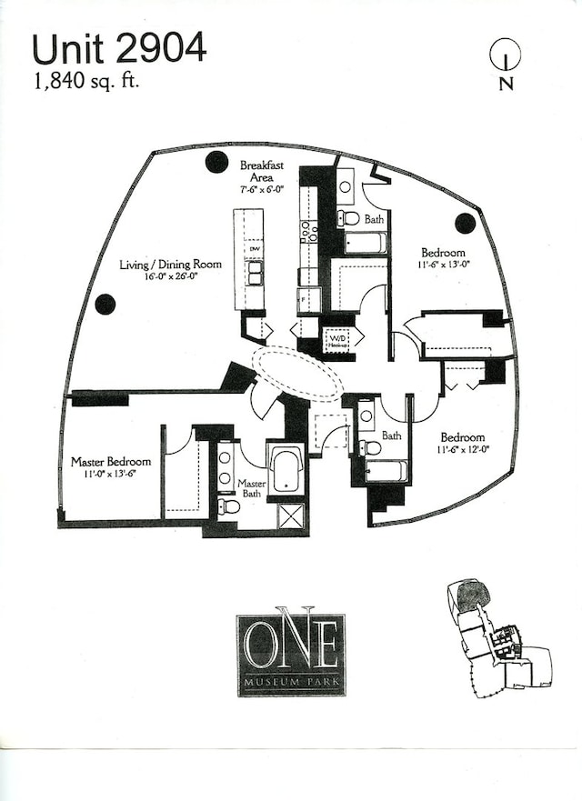 1211 S Prairie Ave Unit 2904, Chicago, IL 60605 - view of room layout