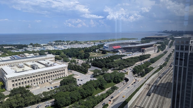1211 S Prairie Ave Unit 2904, Chicago, IL 60605 - drone / aerial view of a main thoroughfare and a large body of water