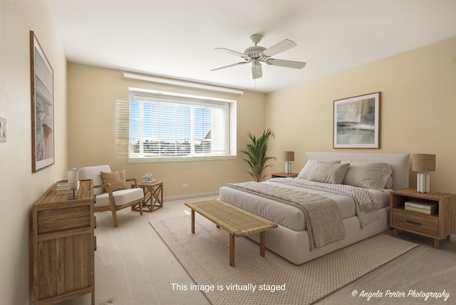 32756 N Stone Manor Dr, Grayslake, IL 60030 - carpeted bedroom with baseboards and ceiling fan