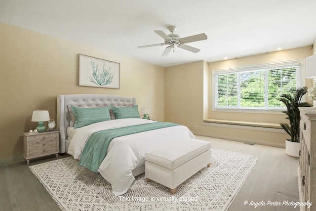 32756 N Stone Manor Dr, Grayslake, IL 60030 - bedroom with a ceiling fan and recessed lighting