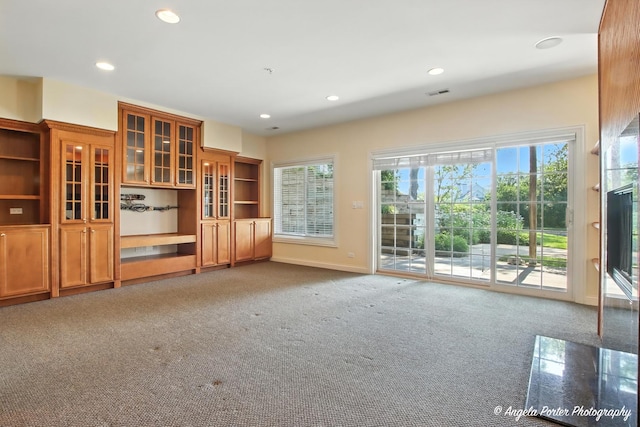 32756 N Stone Manor Dr, Grayslake, IL 60030 - unfurnished living room featuring carpet floors and recessed lighting