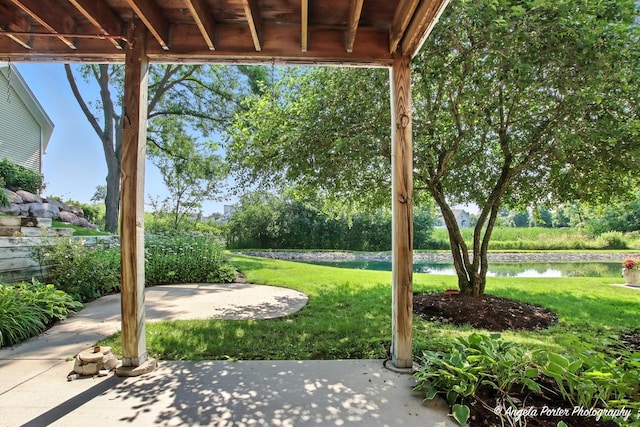 32756 N Stone Manor Dr, Grayslake, IL 60030 - view of patio featuring a water view