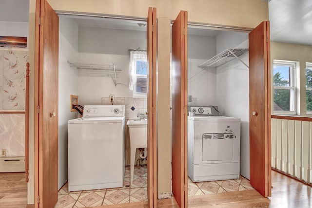 6238 S Kolmar Ave, Chicago, IL 60629 - washroom with washer and clothes dryer and tile patterned flooring