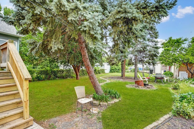 6238 S Kolmar Ave, Chicago, IL 60629 - view of grassy yard featuring stairway