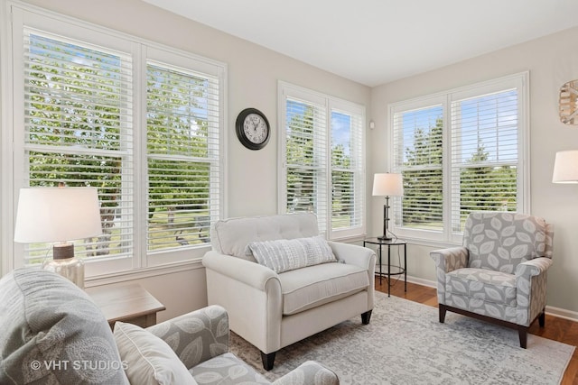 4015 Chesapeake Ln, Naperville, IL 60564 - living area featuring wood finished floors and baseboards