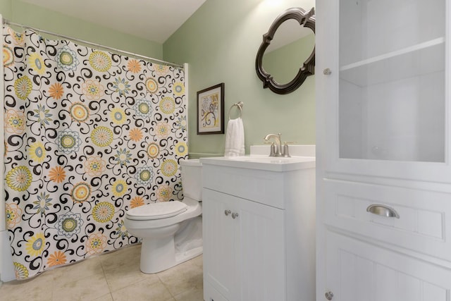 395 Wildberry Ln, Bartlett, IL 60103 - full bathroom featuring vanity, tile patterned flooring, and curtained shower