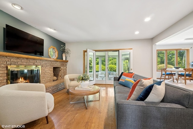 6579 Windham Ln, Long Grove, IL 60047 - living room with wood finished floors, a fireplace, and recessed lighting