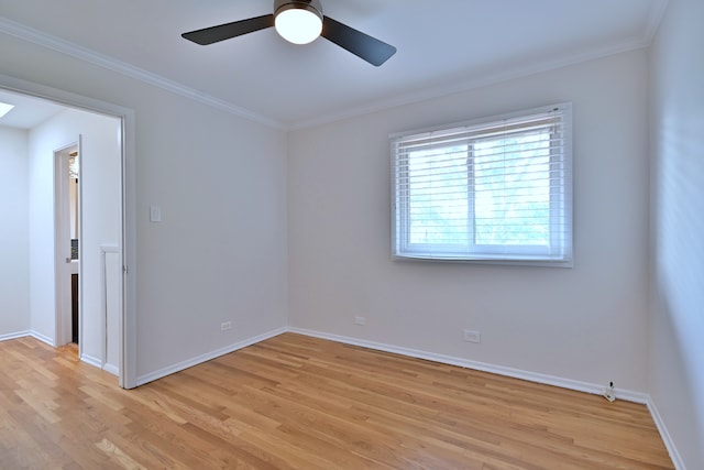 300 Duane St Unit 6, Glen Ellyn, IL 60137 - empty room featuring light wood-type flooring, a ceiling fan, and ornamental molding