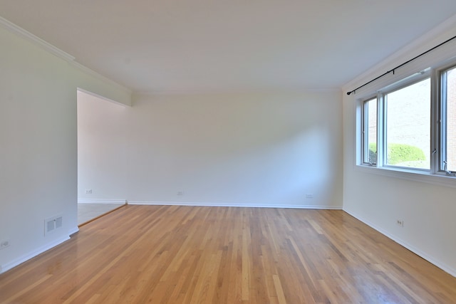 300 Duane St Unit 6, Glen Ellyn, IL 60137 - spare room featuring ornamental molding and light wood finished floors
