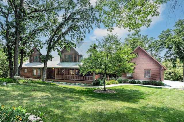 3903 Niblick Ct, Crystal Lake, IL 60012 - back of property featuring log siding and a yard