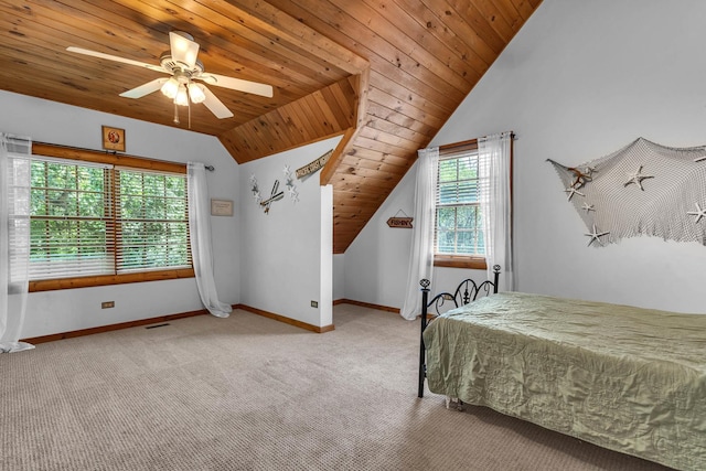 3903 Niblick Ct, Crystal Lake, IL 60012 - carpeted bedroom featuring vaulted ceiling, wood ceiling, and ceiling fan