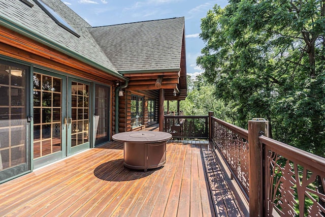 3903 Niblick Ct, Crystal Lake, IL 60012 - wooden deck featuring french doors