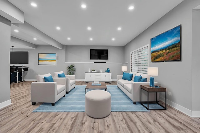 3903 Niblick Ct, Crystal Lake, IL 60012 - living room featuring wood finished floors and recessed lighting