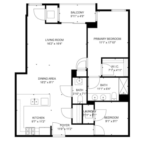 150 W Superior St Unit 605, Chicago, IL 60654 - view of room layout
