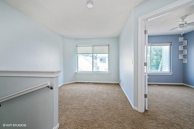 18550 W Sterling Ct W Unit 18550, Grayslake, IL 60030 - empty room with carpet floors, a smoke detector, and ceiling fan