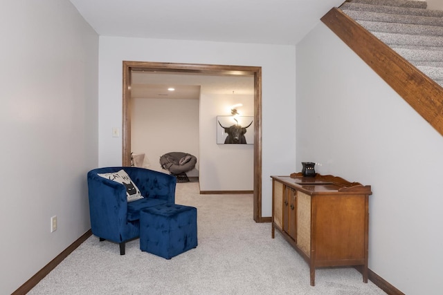 16064 Raintree Rd, Bloomington, IL 61705 - sitting room with light carpet and baseboards